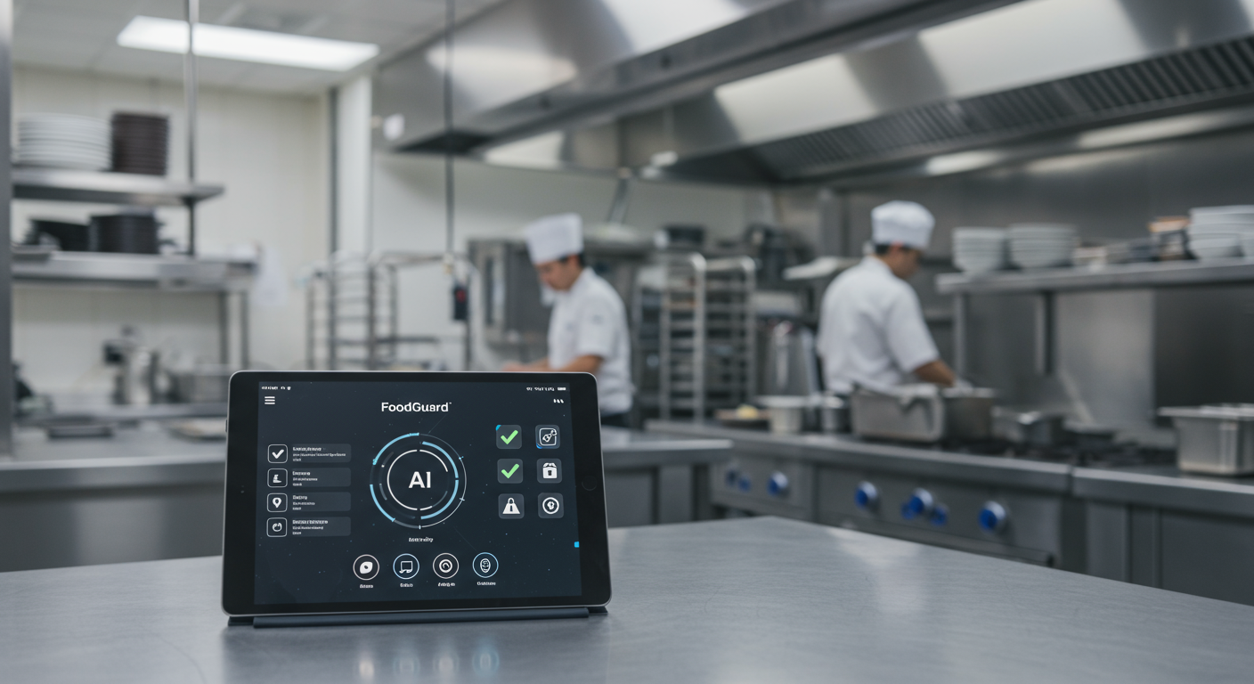 FoodGuard AI monitoring a commercial kitchen