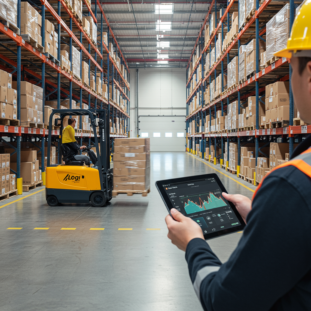 LogiTrack AI monitoring a busy warehouse environment